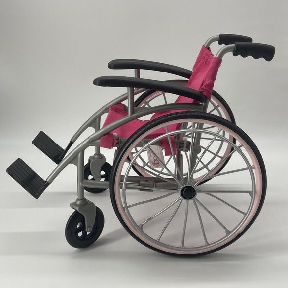 OG Pink Folding Wheel Chair Accessory for 18" American Girl My Life Dolls - Picture 3 of 8